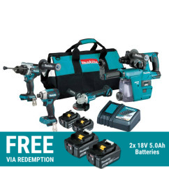 Makita DLX4203TX1 - 18V 5.0Ah Li-ion Cordless Brushless 4pce Combo Kit